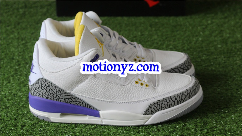 Authentic Air Jordan 3 Kobe Bryant White Purple Gold